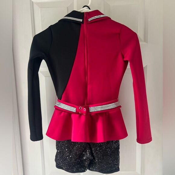 Weissman Two Tone Faux Jacket Biketard Costume Medium Child - Picture 7 of 8